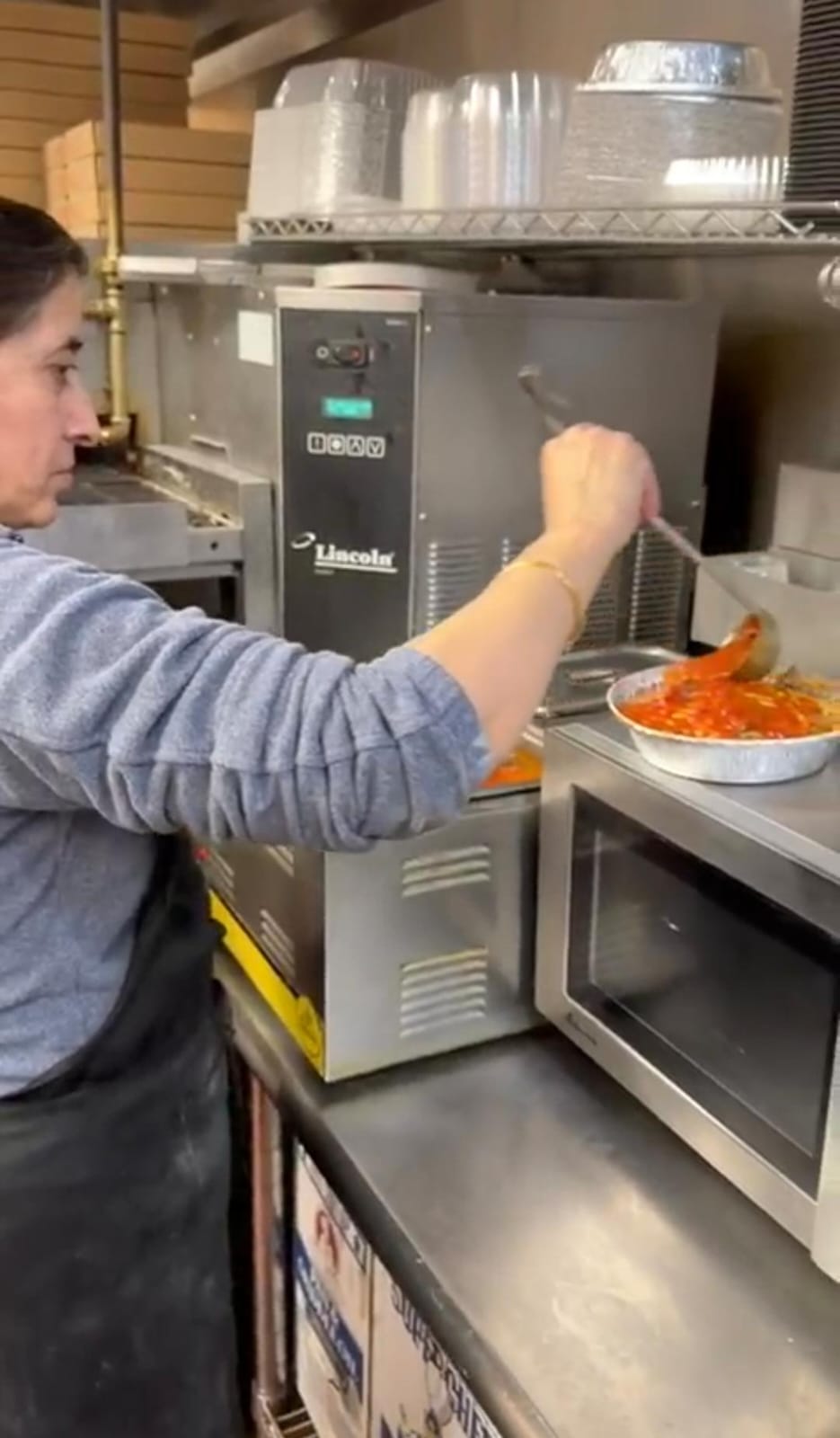 Pizza being made fresh at Royal Pizza